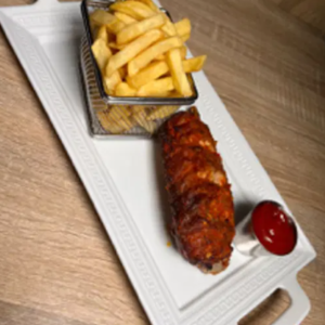 Grilled Turkey and French fries